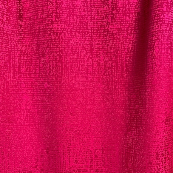 Vibrant Pink 100% Silk MIDI Skirt, 12 - Picture 6 of 7